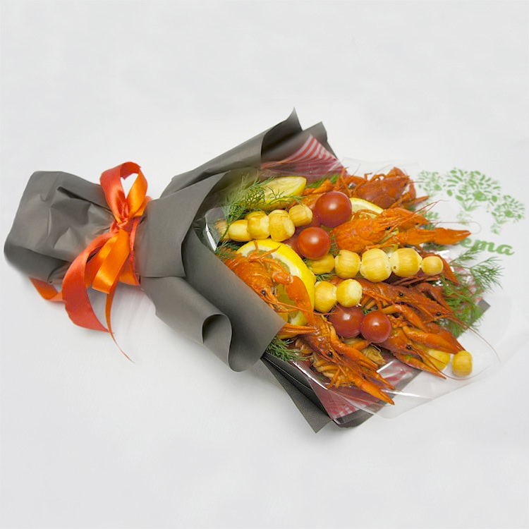 Букет из раков и сырных шариков